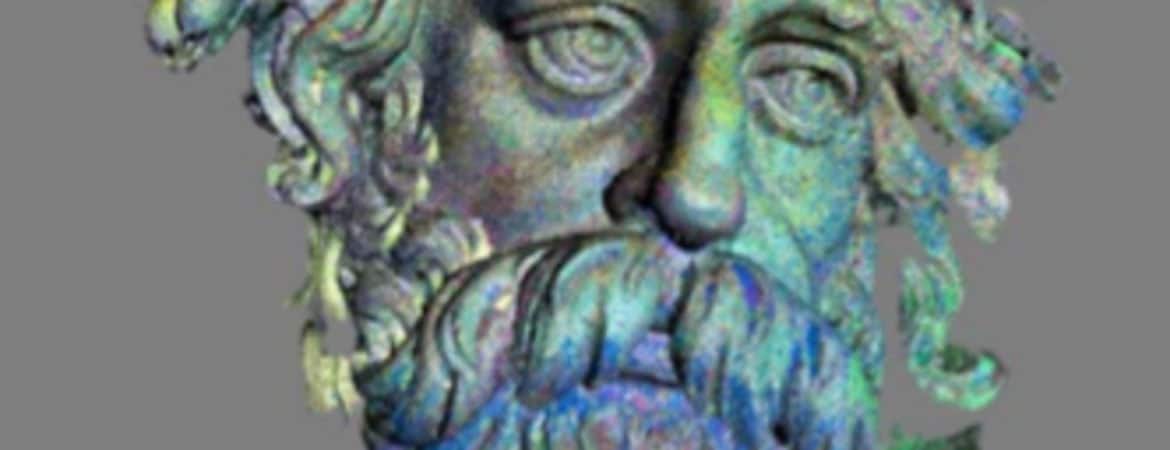 nachgegossenen Bronzplastiken des Augsburger Augustusbrunnen aus dem Vortrag "Mehrwert durch 3D-Scan?" im Stadtmuseum Deggendorf